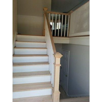 Red oak stair renovation