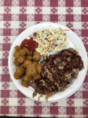 Two Meat Combo / Pulled Pork and Chopped Brisket