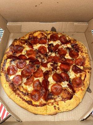 Large pepperoni w/ bbq sauce