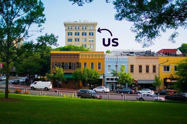 Our office sits near the top of the Fred Building in downtown Athens, GA. Here is the view from the University of Georgia lawn.