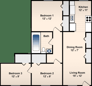 3/1 floorplan