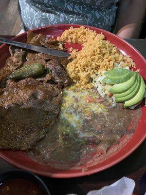 Carne Asada plate.