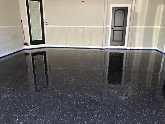 Garage Epoxy With Flakes