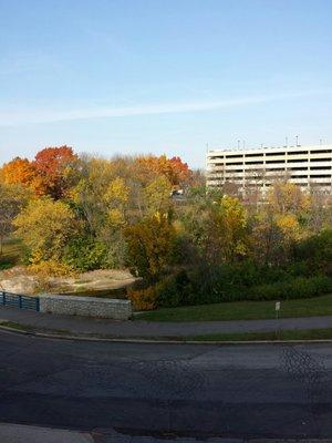 This is a view from the parking structure