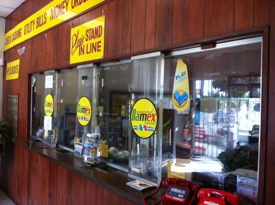 inside Mary's check cashing store.