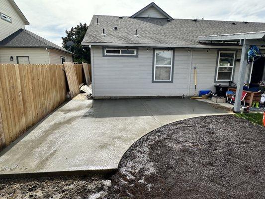 Concrete patio