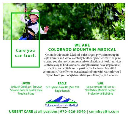 Colorado Mountain Medical Eagle