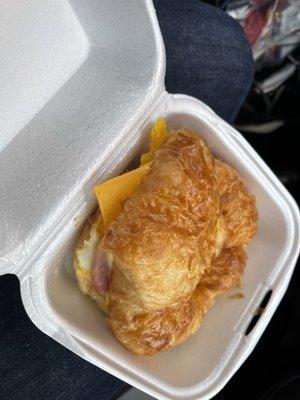 Ham, egg, cheese croissant