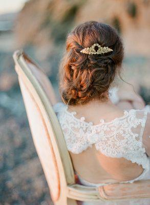 Messy Braid on a Beautiful Bride