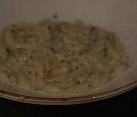 Ricotta cavatelli:  clams, capers, chili flakes, parsley