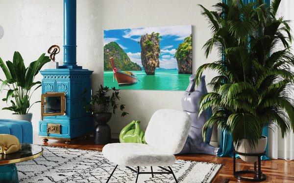 Tempered Glass Art - James Bond Island Wall Art Decor