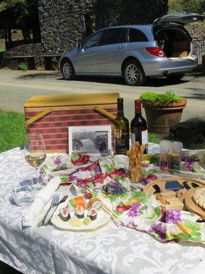 Picnic at a Ghost Winery with treats from one of the many gourmet bodegas located in Wine Country.