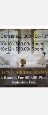 Call 308/458-7074                  For Your Next Carpet Cleaning, Ask For Christine