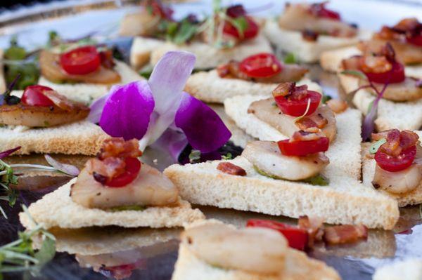 Scallop canapés