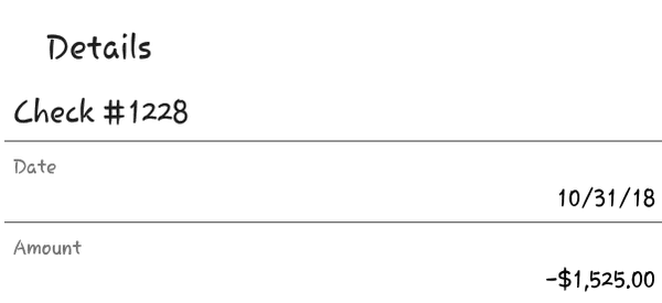 Check #1228 Like the other photo and proof it was cashed 30 days later.