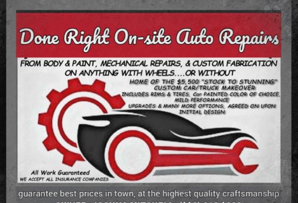 Done Right On-site Auto Repairs