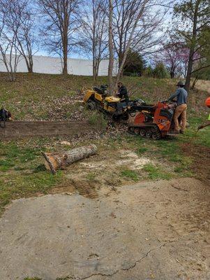 Grinding out the stump