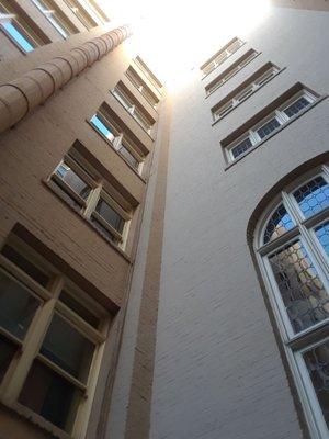 Courtyard looking up