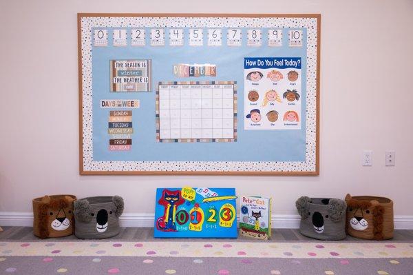 The teaching area for mommy and me classes