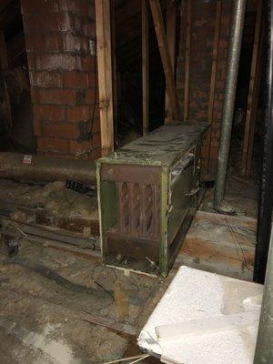 old unit left in the attic