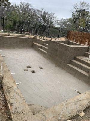 Pool build 2023-'24: post gunite