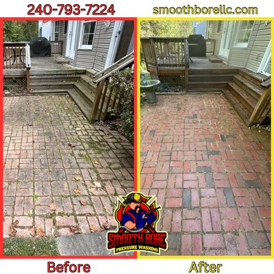 Brick patio cleaning in Gaithersburg, MD