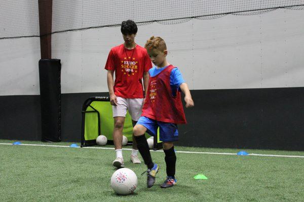 We teach soccer fundamentals at our Weekend Soccer Academy