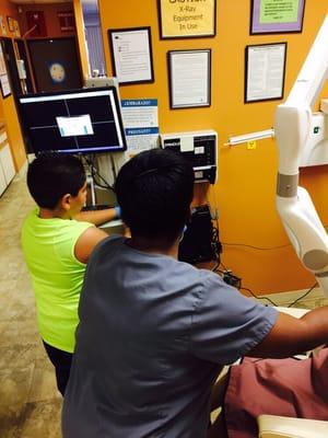 Taking X-rays with kids