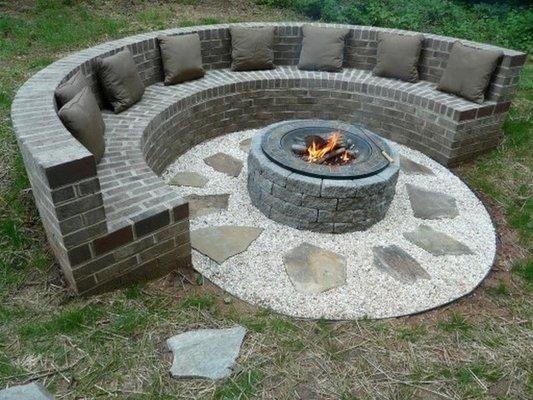 Firepit - Brick and Stone