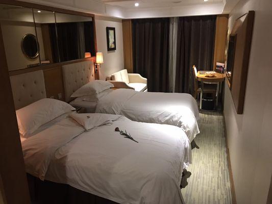 cabin with private balcony on Yangtze River President Cruise