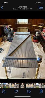 Custom door being made