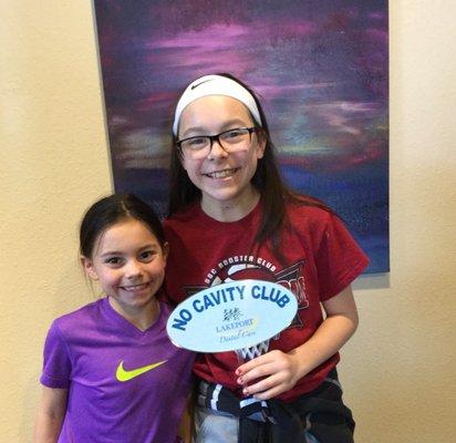 Congratulations to these "No Cavity Club" members!