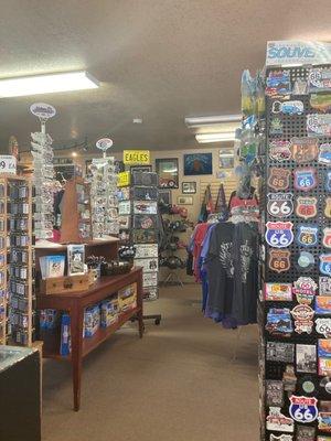 Inside souvenir store.