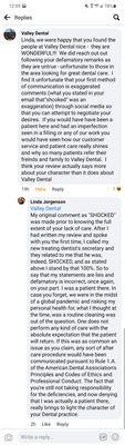 Screenshot from their social media response to my review.