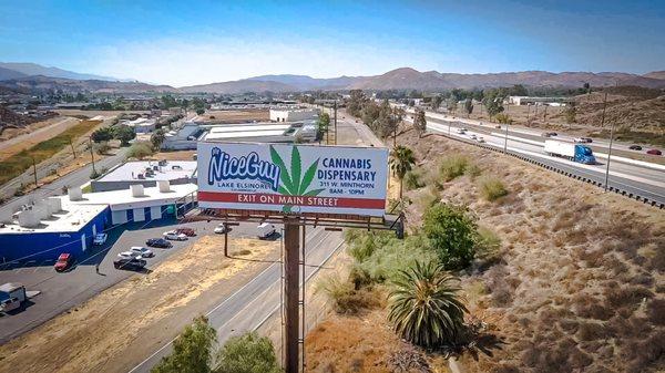 Were located right off the freeway, just look for the billboard.