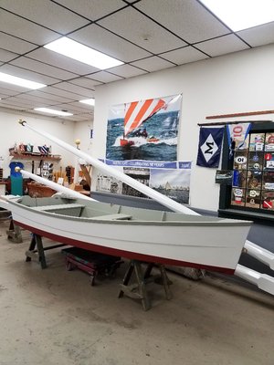 Onset Island Skiff and Wood Flagpoles