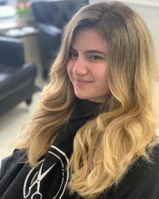 Balayage,cut and treatment