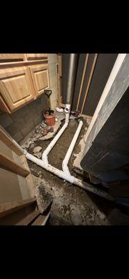 Interior sewer line replacement completed