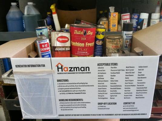 Hazman Collection Boxes available - $5 deposit