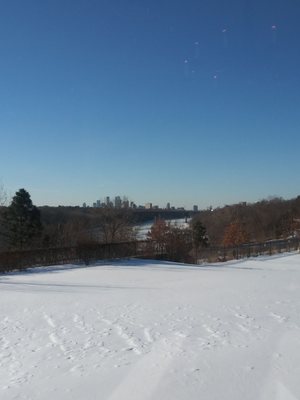 View of the city from the venue space