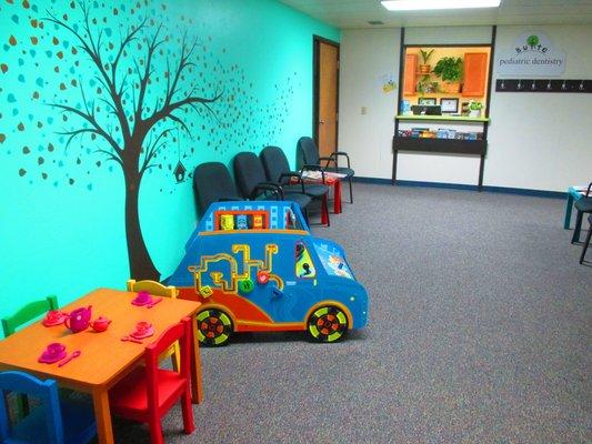 Our kid friendly reception area