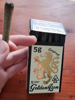 Hemp prerolled joints. Super smooth and in a convenient pack, like a cigarette pack.