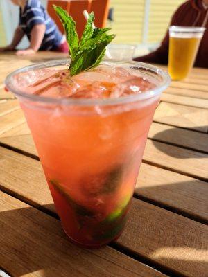 Mixn' it up with mint (classic strawberry mojito)