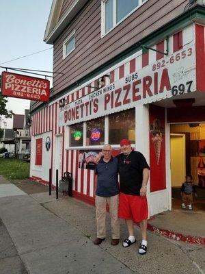 The original owner Luciano Bonetti with the current owner Mike!