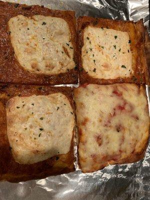 Grandma slices with vodka sauce and Sicilian