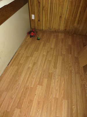 Flooring that's been laid down to make floor look better