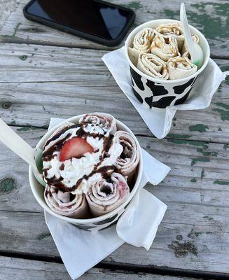 Strawberry/Chocolate and pretzel Carmel.