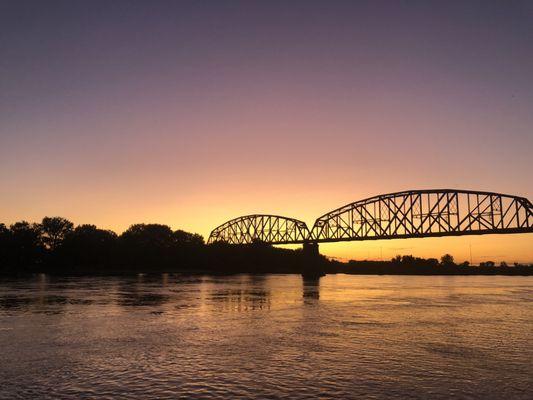 Beautiful sunset on the water