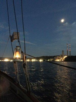 Sailing back to the dock.