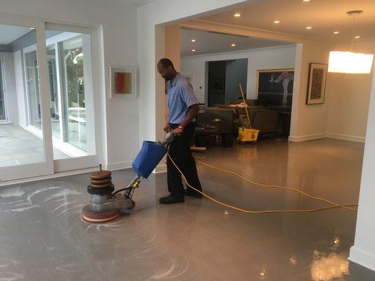 Working On a Terrazzo floor!